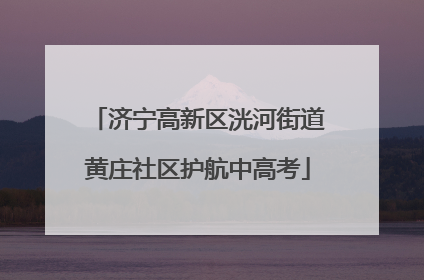 济宁高新区洸河街道黄庄社区护航中高考